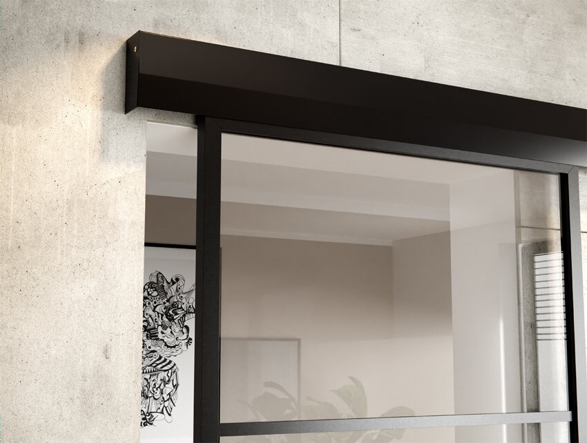 SCHIEBETÜRSYSTEM ALUMINIUM SCHWARZ (4 FELDER)
